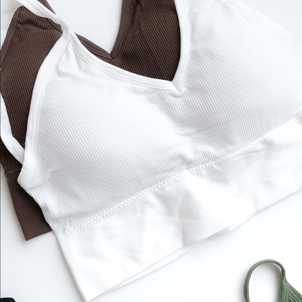 PADDED LOW BACK BRALETTE - WHITE - Picture 4 of 6